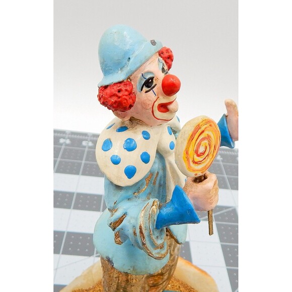 Ron Lee Clown With Lollipop Sculpture Signed 1980 Onyx Base - Picture 13 of 13